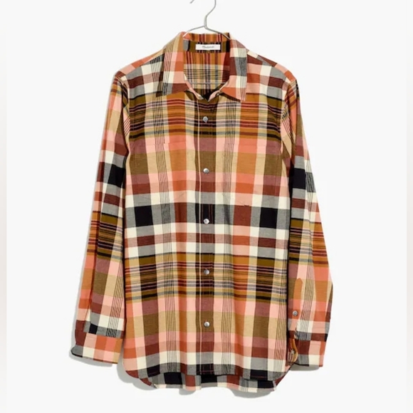 Madewell Classic Ex-Boyfriend Shirt in Seconda Plaid Size XS - Picture 2 of 8